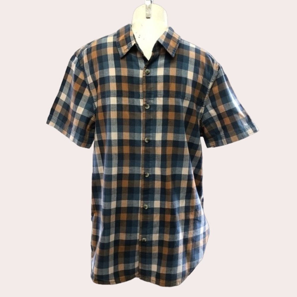Mountain Warehouse Plaid Short Sleeve Shirt Size Med